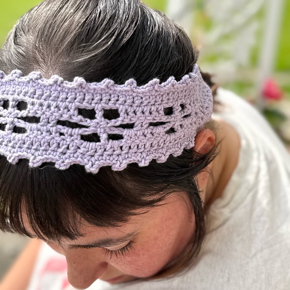 Lavender Crochet Headband